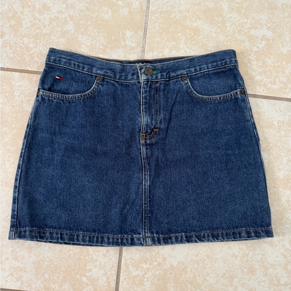 Vintage y2k Tommy Hilfiger Denim Mini Skirt - Picture 4 of 10